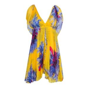 Diane von Furstenburg Vibrant Yellow Floral Dress